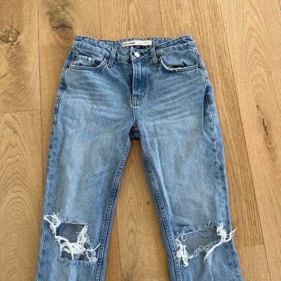 GRLFRND - The Hailey Low Rise Slim Boot Cut Distressed Jeans - Picture 2 of 8